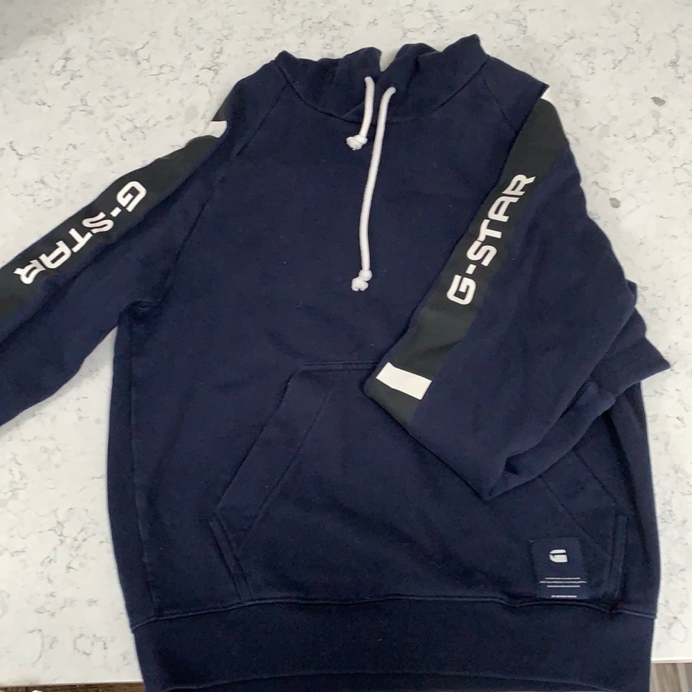 G-star navy blue hoodie, size medium (runs a bit small)